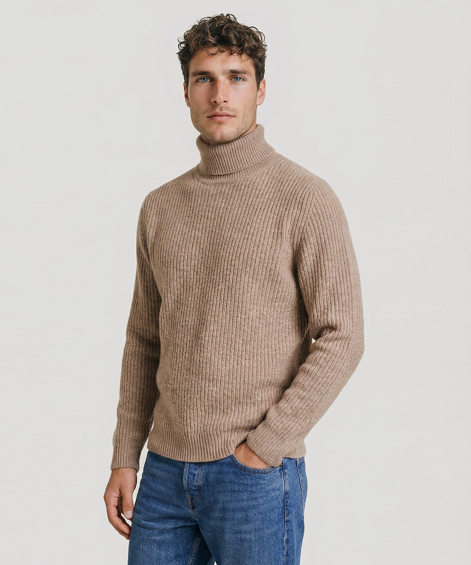 Heirloom Cashmere Marled Turtleneck Sweater