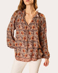 Penny Floral Gathered Ruffle Blouse