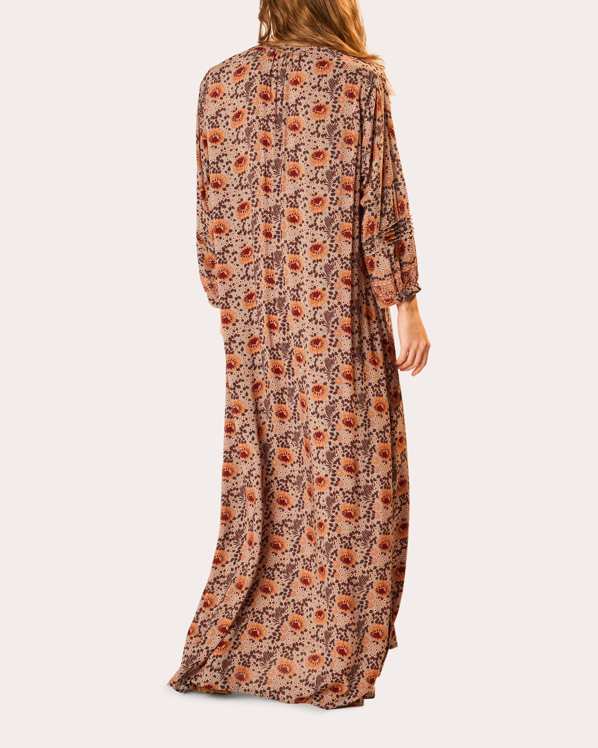 Sammie Floral Pleated Button-Front Maxi Dress