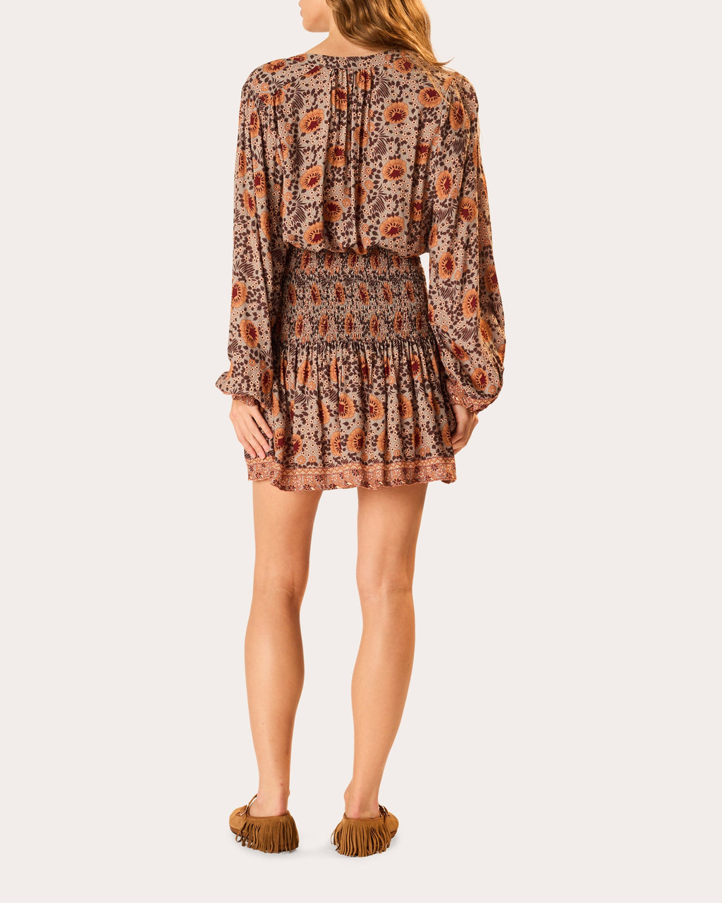 Tolan Floral Gathered Button-Up Top