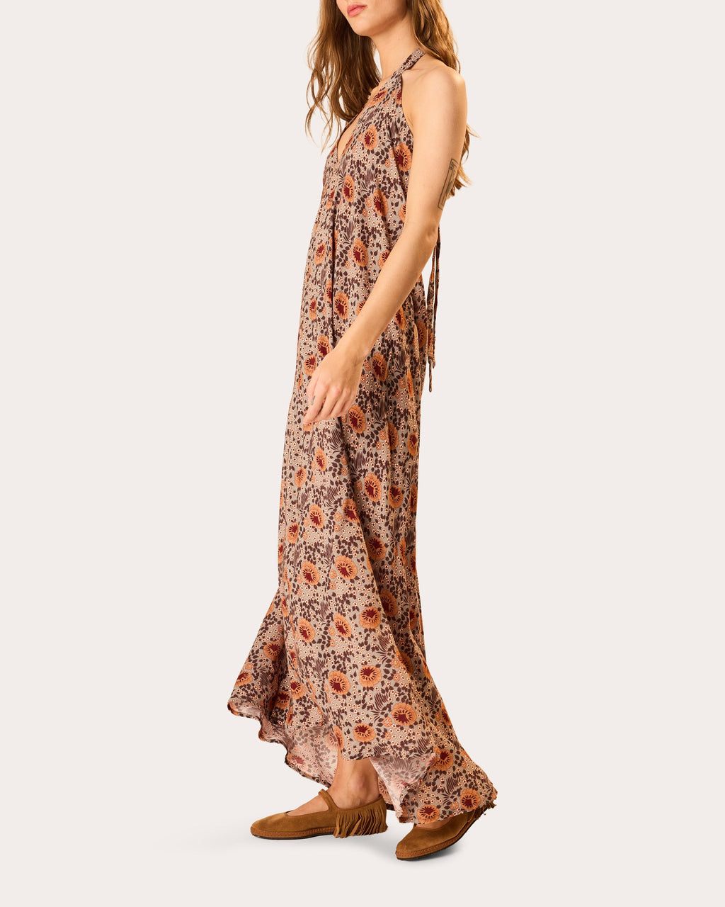 Lola Floral Halter Maxi Dress