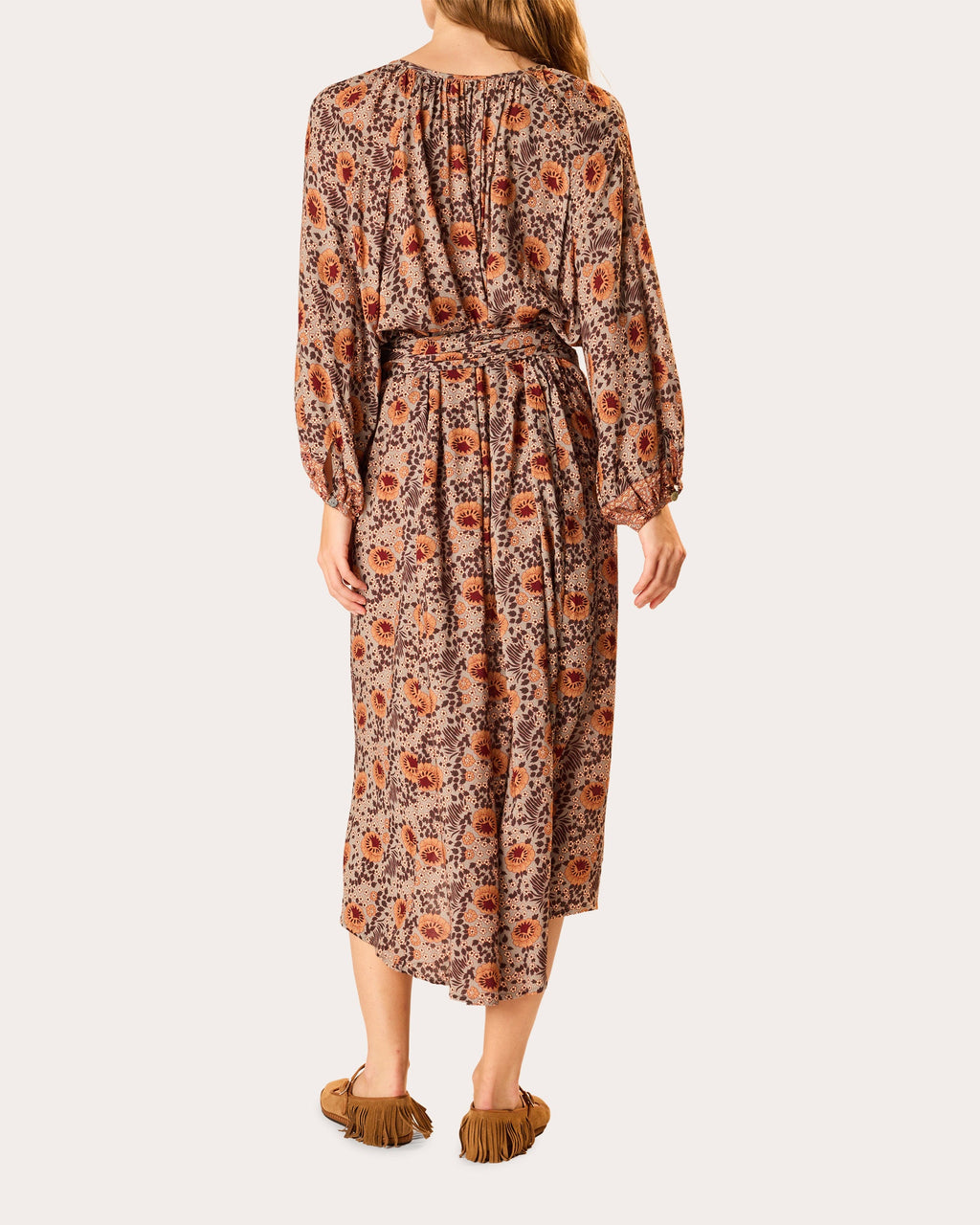 Alex Floral Belted Button-Up Midi Dress