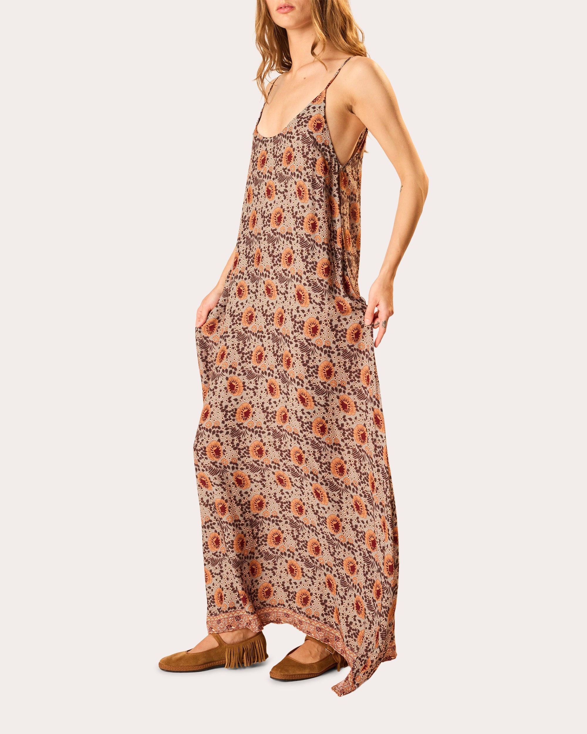 Heather Floral Maxi Slip Dress