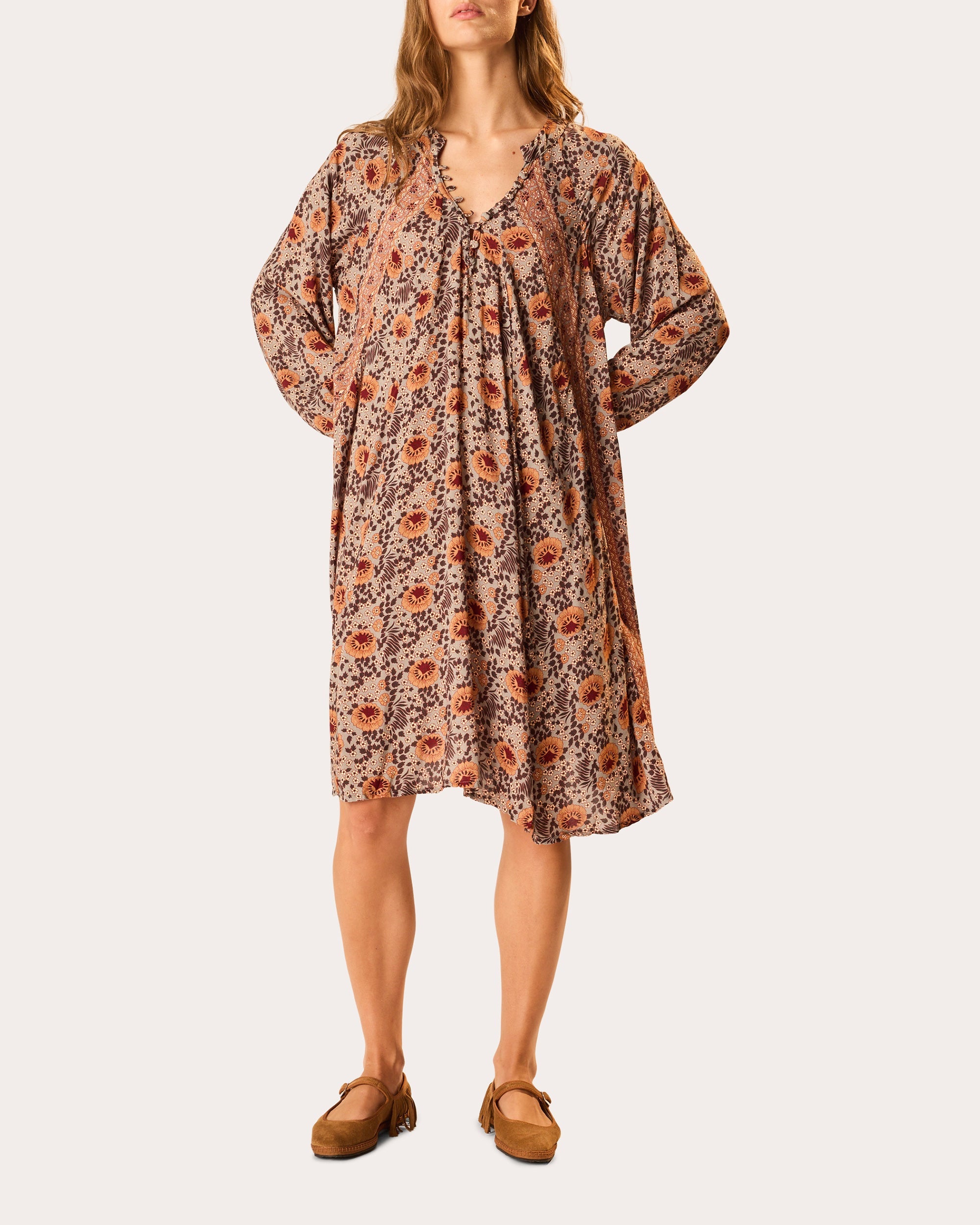Fiore Floral Billowed A-Line Dress