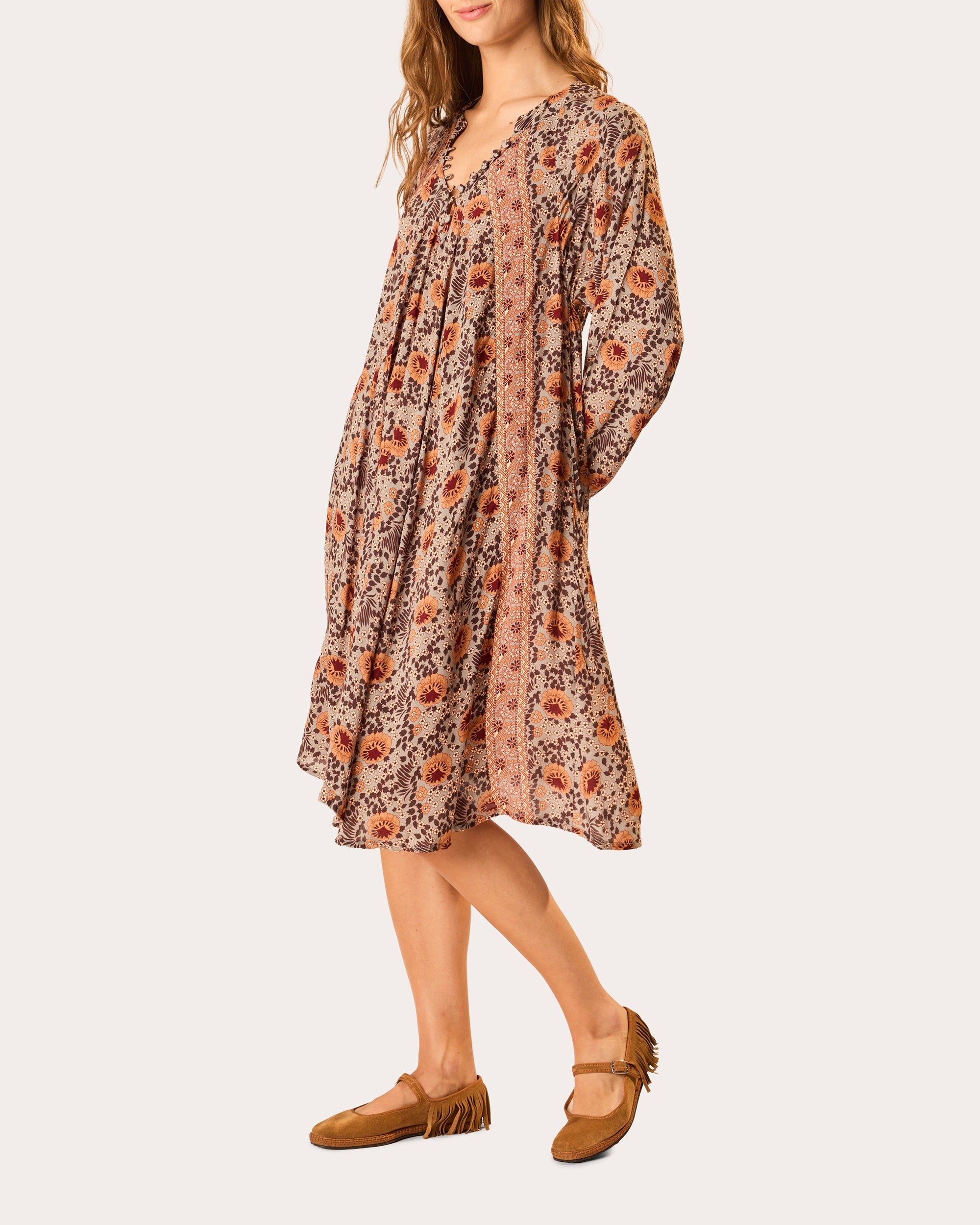 Fiore Floral Billowed A-Line Dress