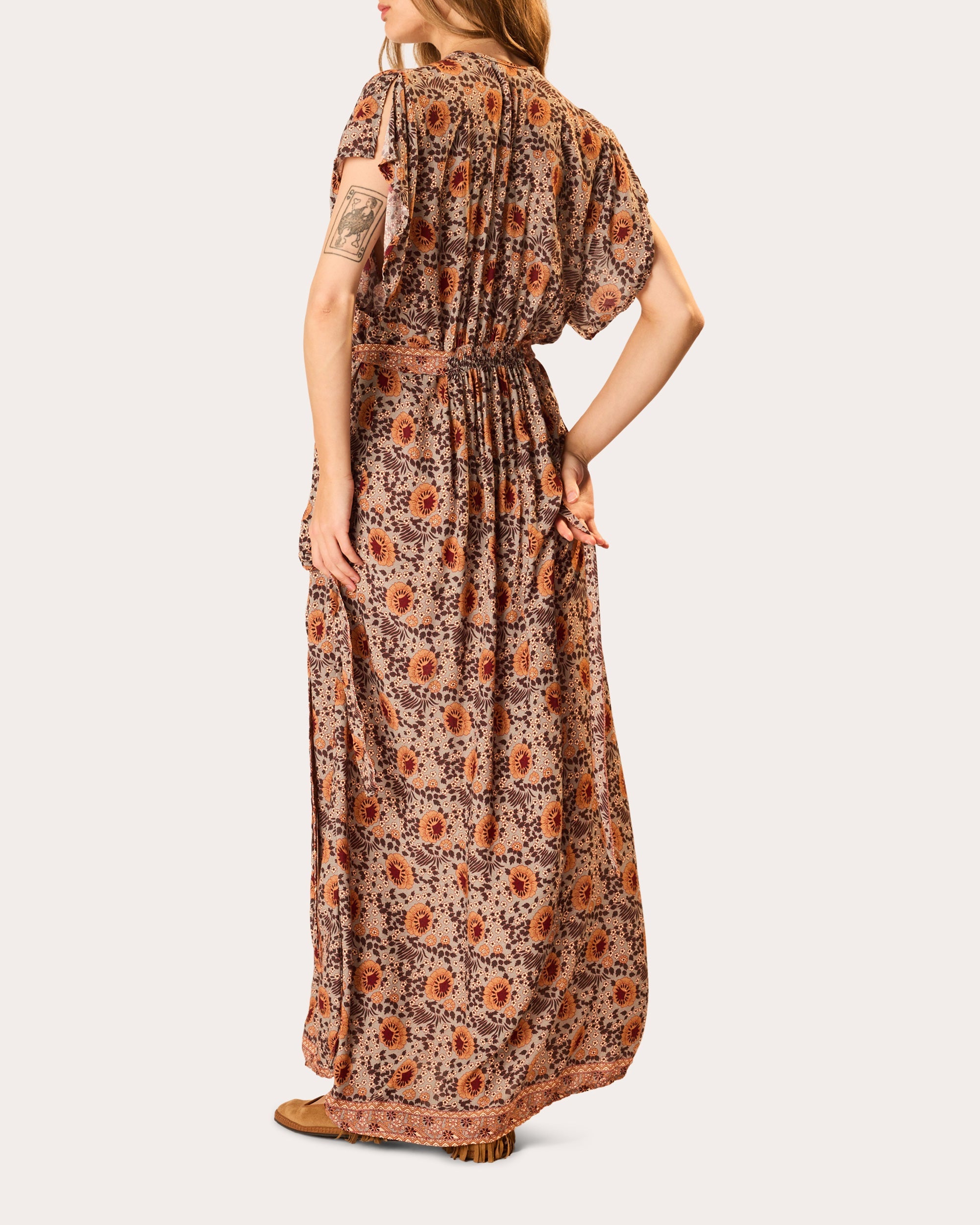 Monica Floral V-Neck Maxi Dress