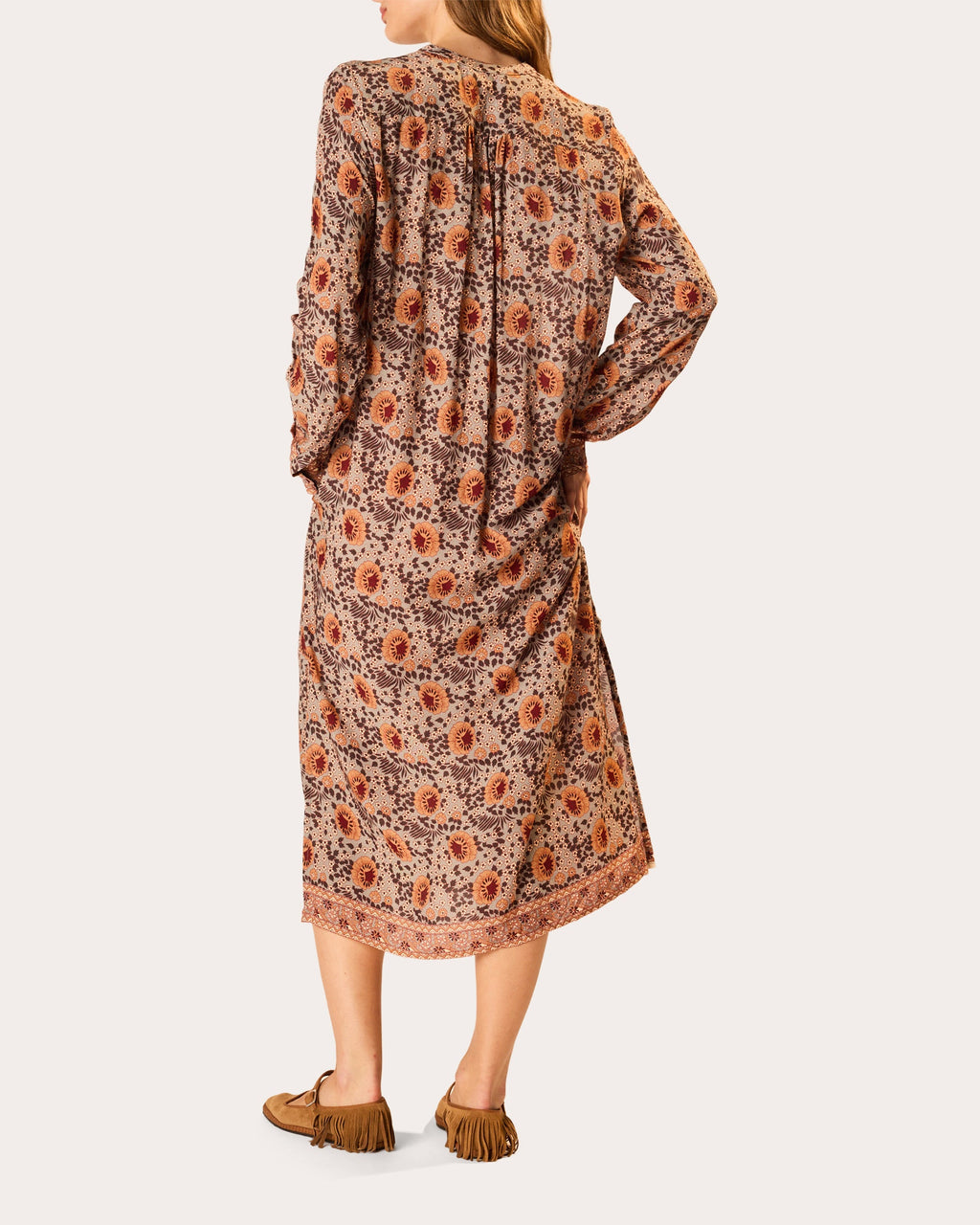 Valerie Floral V-Neck Midi Dress