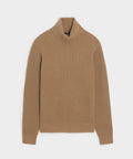 Waffle Cashmere Turtleneck