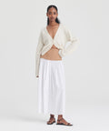 Cotton Cashmere Mixed Media Skirt