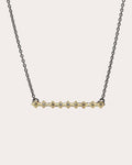 18K Gold Blackened Sterling Silver and Diamond Crivelli Necklace