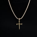 Nail Cross Pendant in Yellow Gold