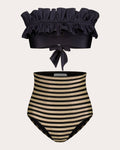 Nath Ruffled Bandeau Bikini Top