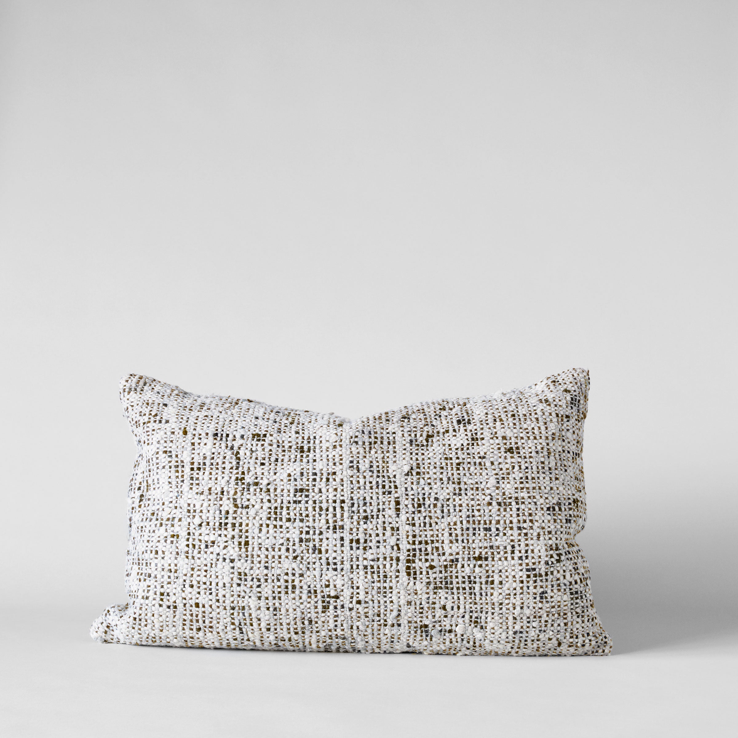 Textured Brown Tweed Pillow, 16x24