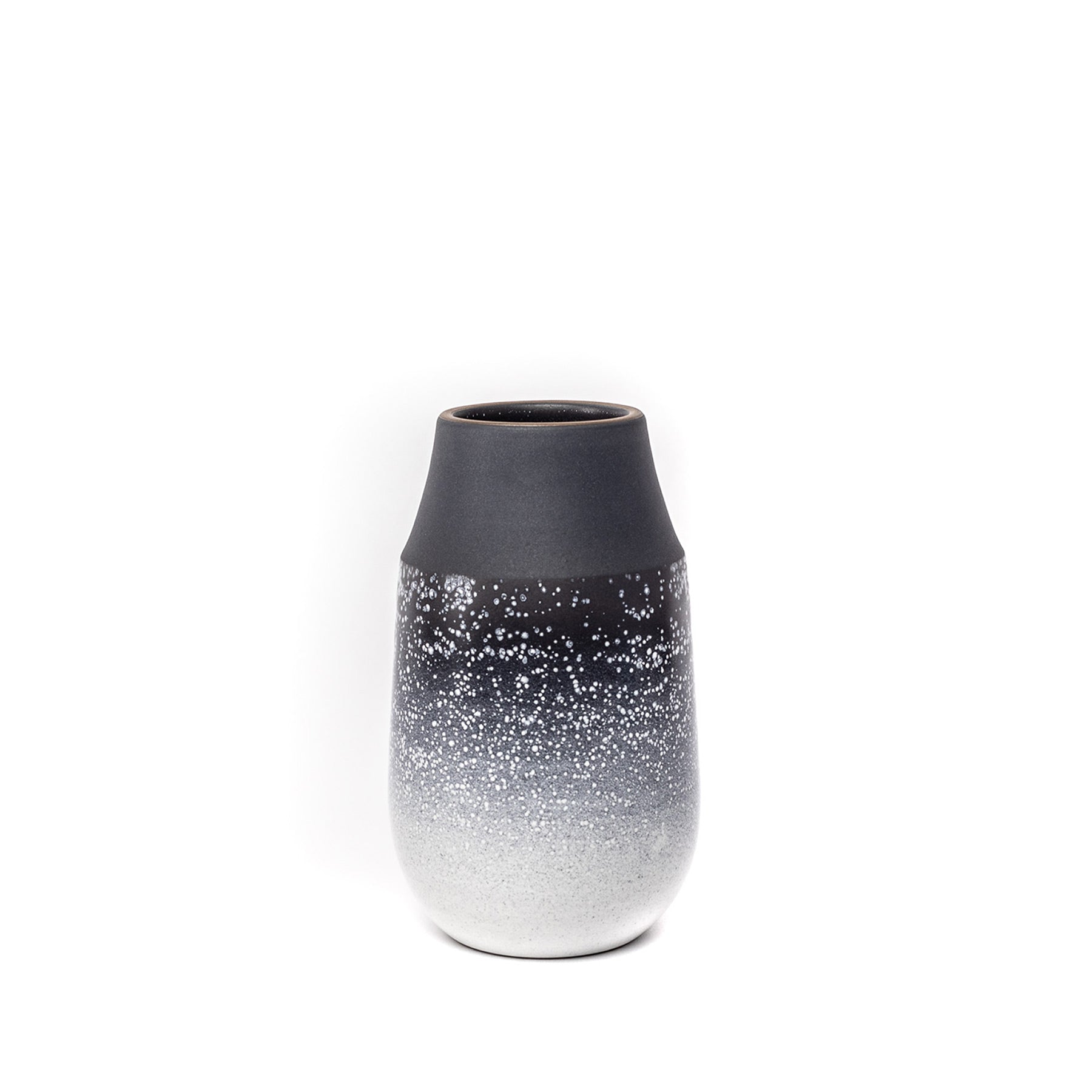 Neck Vase in Indigo and Opaque White