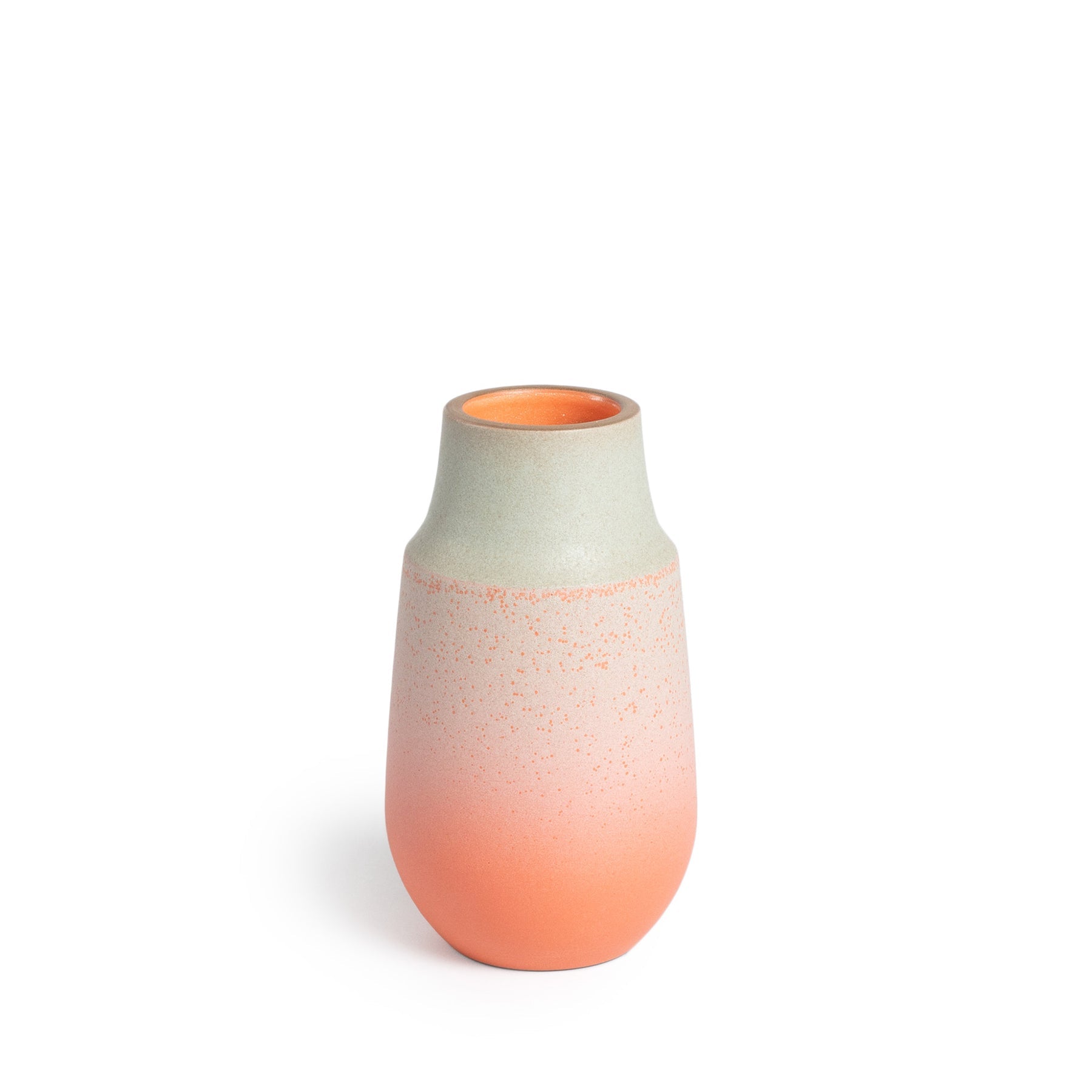 Neck Vase in Fog and Poppy