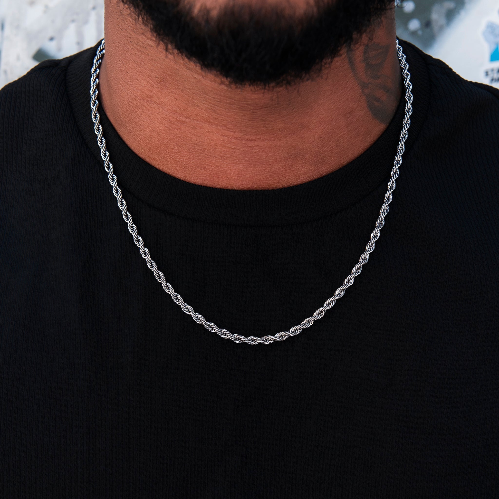 GLD Rope Chain in Black - 4mm