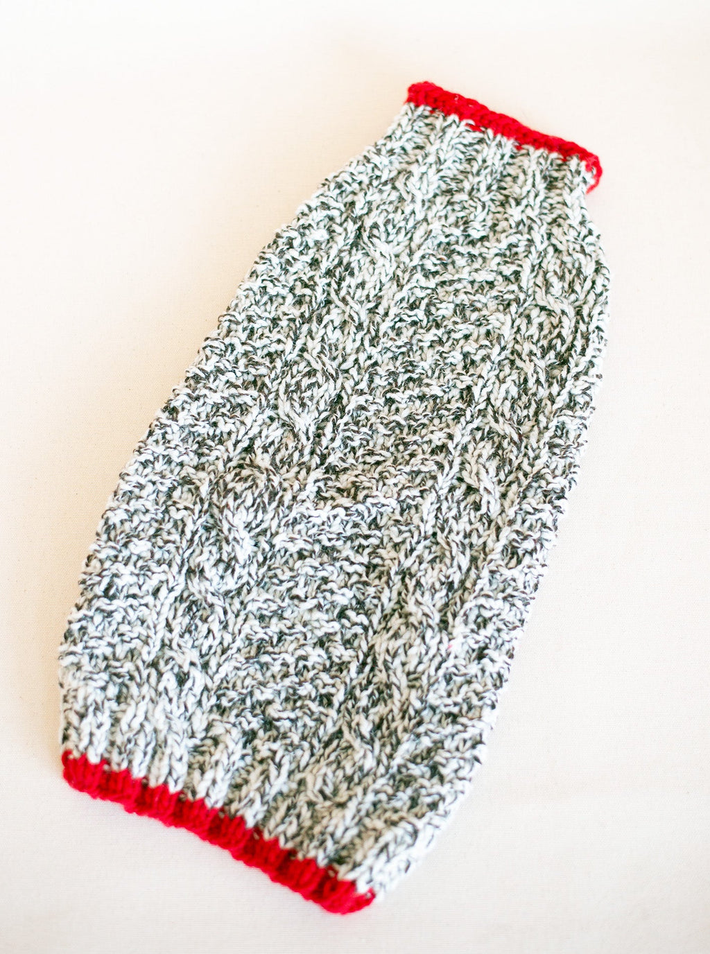 OATMEAL CABLE KNIT DOG SWEATER