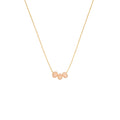 October Birthstone Make A Wish Necklace with Three Pink Opals