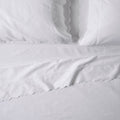Optic White Scalloped Edge Sheet Set