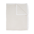 Cotton Muslin Quilted Throw - Tan Gingham