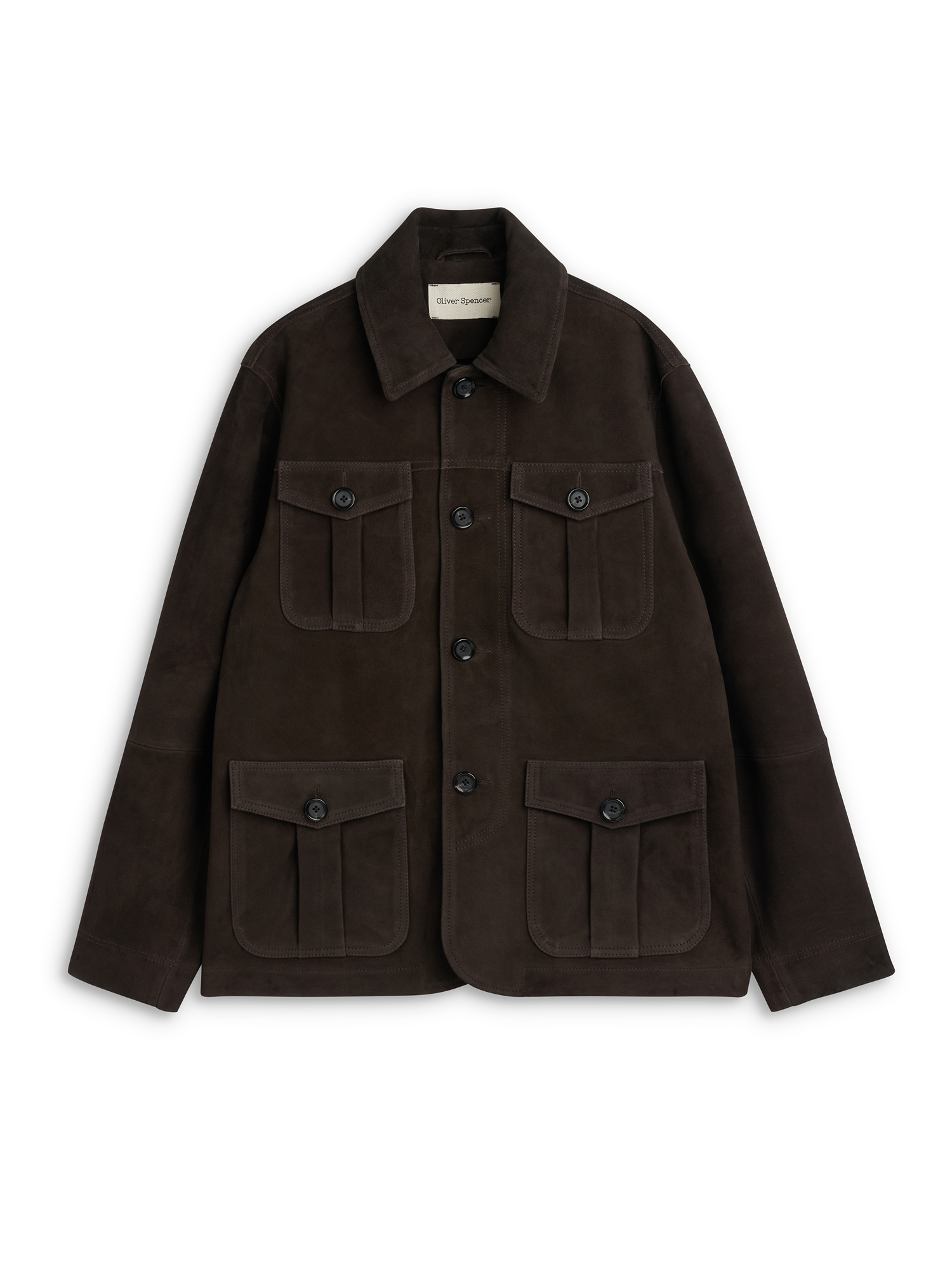 Shawcross Jacket Suede Chocolate Brown
