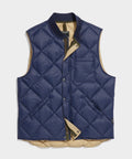 *Holding for F23* Italian Quilted Nylon Liner Vest in Navy