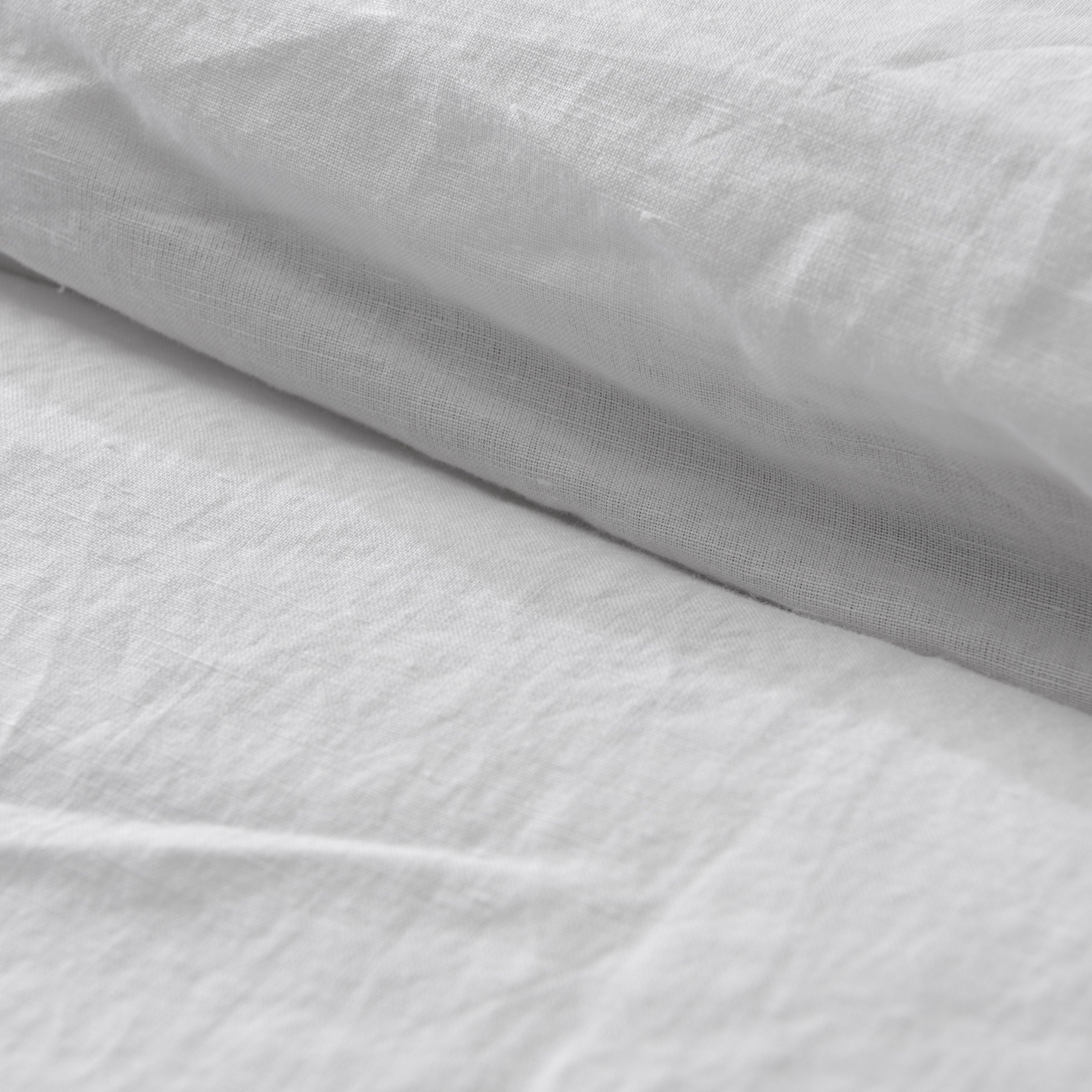 Optic White Linen Cotton Duvet Cover