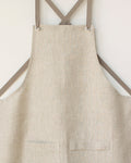 Crossback Linen Apron - Oatmeal