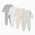 Ocean Zip Sleepsuit 4 Pack