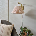 Gingham Swivel Plug-In Sconce