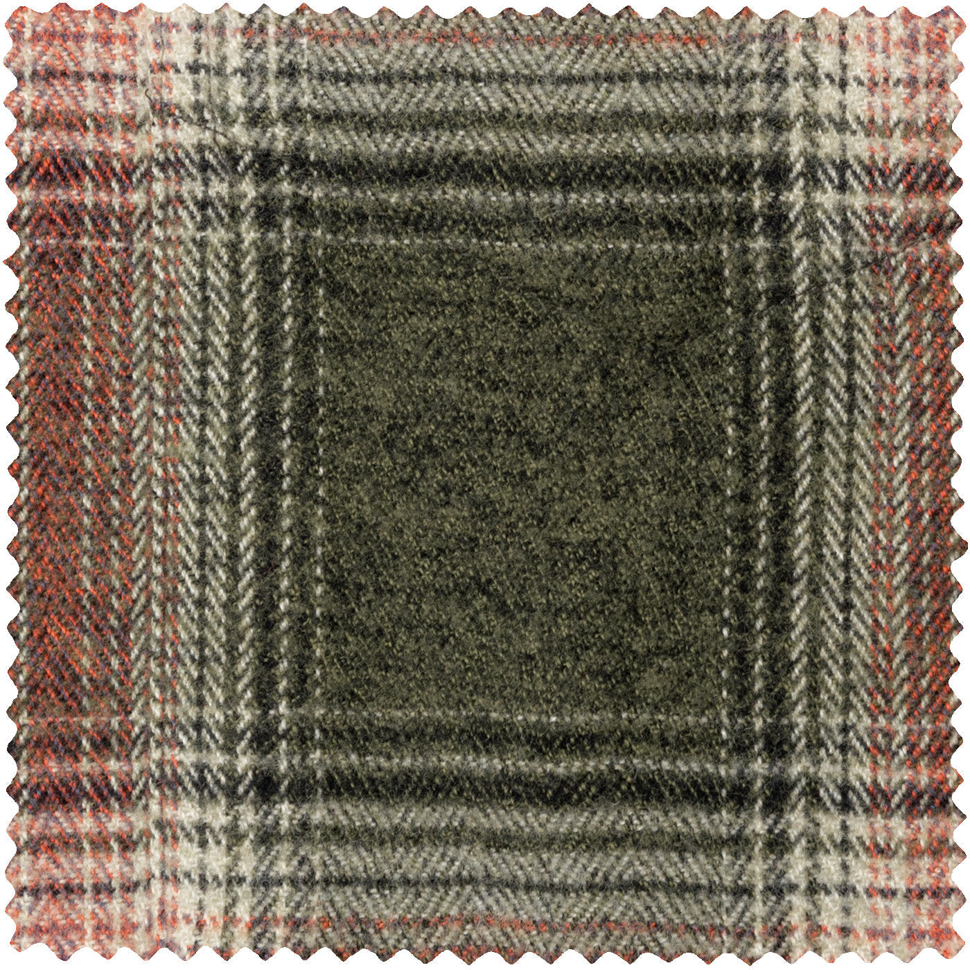 Olive Brushed Mélange Plaid