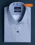Olive and Navy Square Geo Print