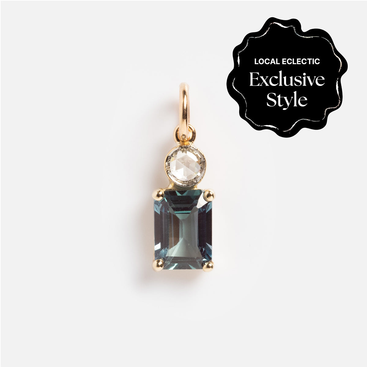 One of a Kind 14k Lab Alexandrite and Diamond Charm