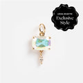 One of a Kind 14k Angel Aura and Diamond Dangle Charm