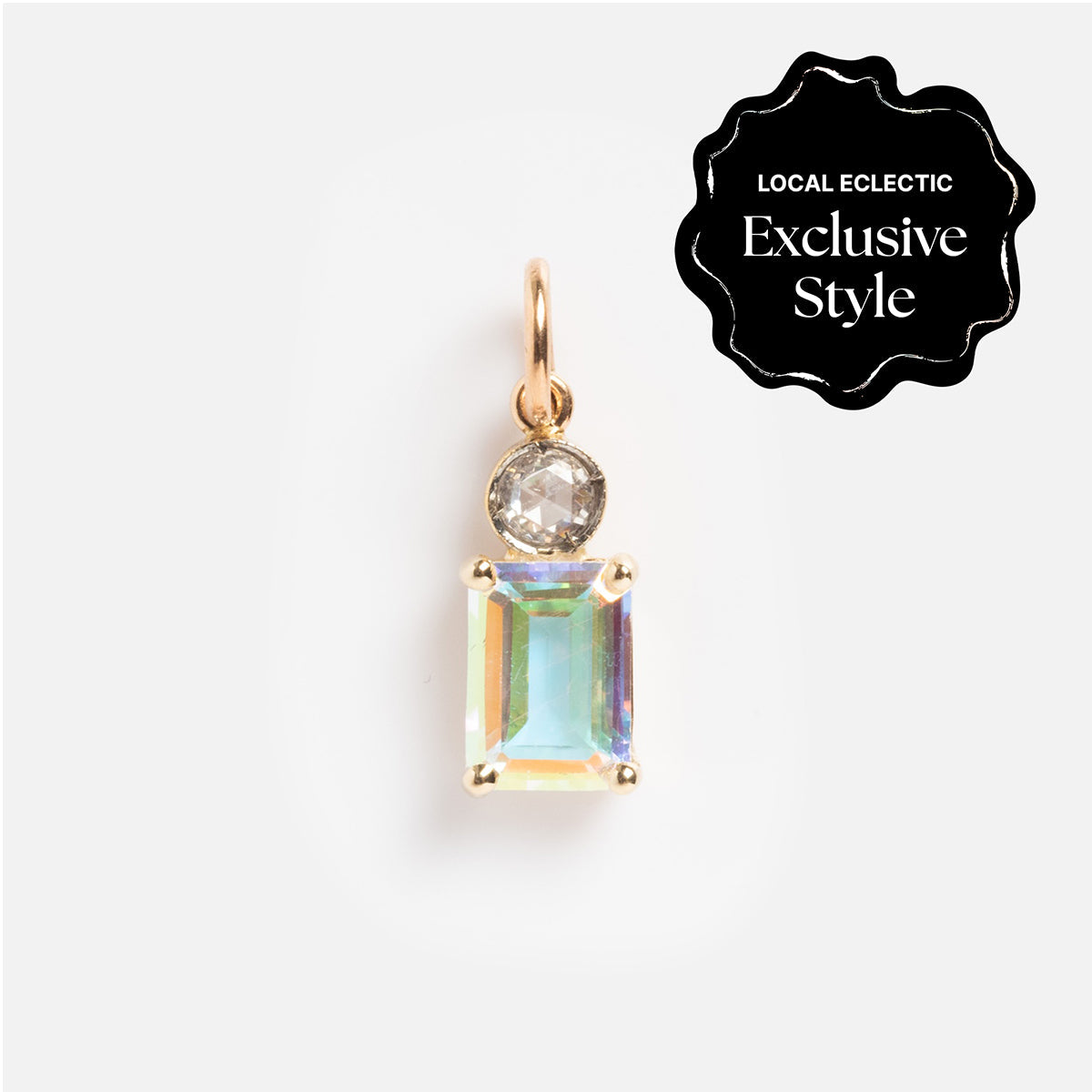 One of a Kind 14k Angel Aura and Diamond Charm