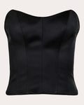 Onyx Silk Corset Top