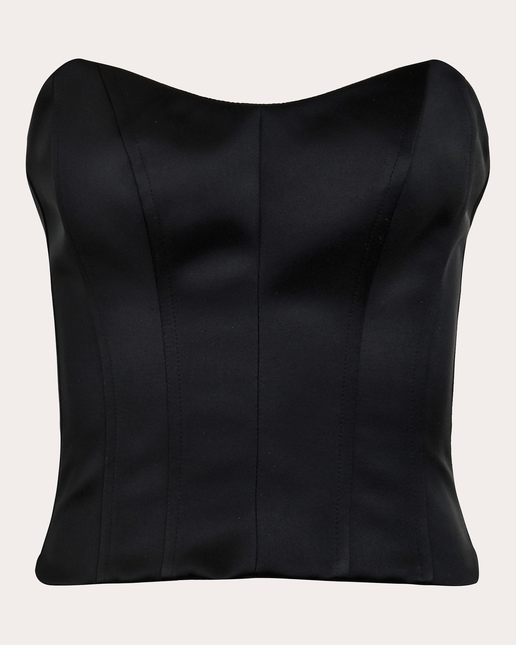 Onyx Silk Corset Top