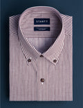 Organic Cotton Coffee Linen Stripe