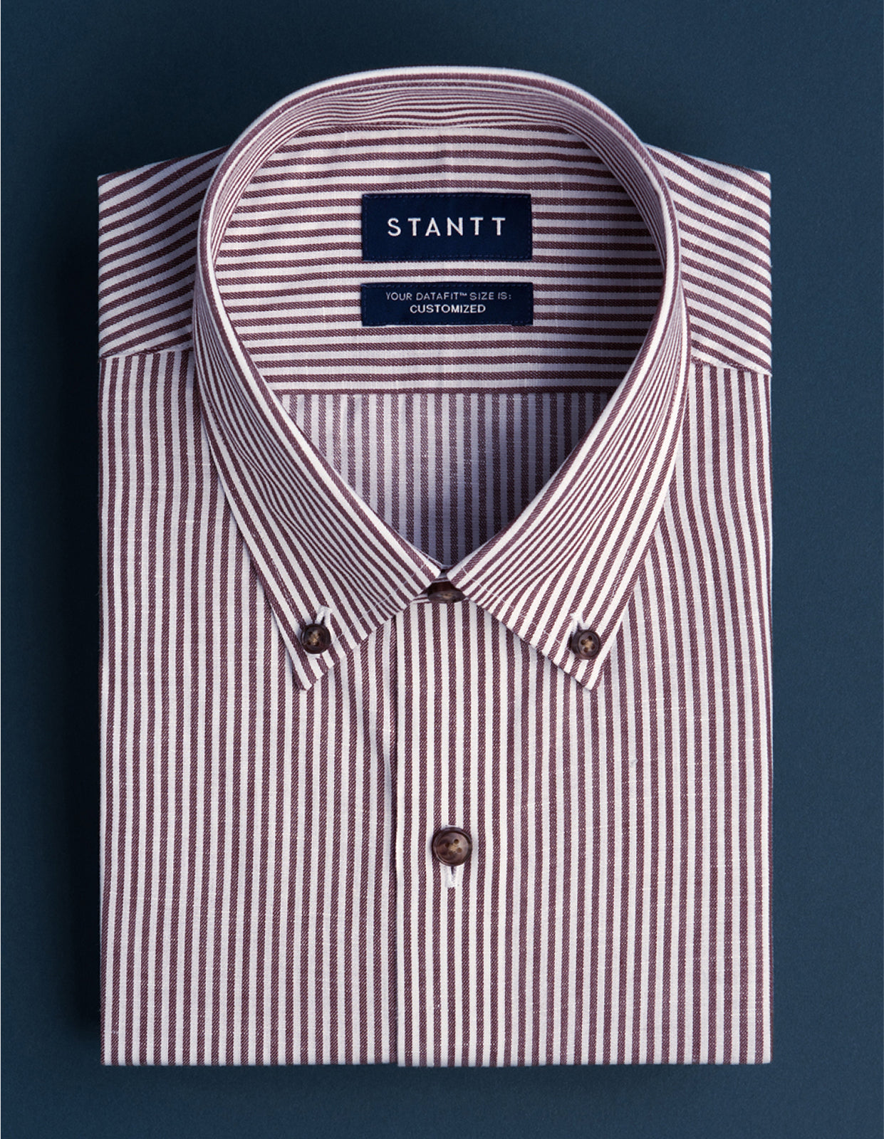 Organic Cotton Coffee Linen Stripe