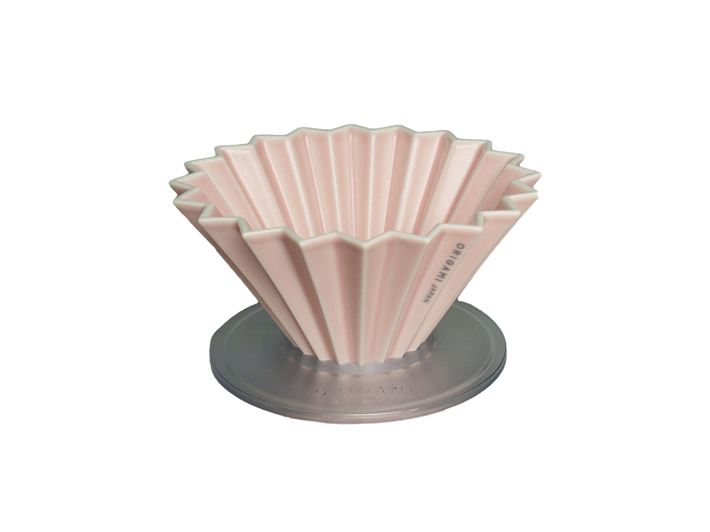 Matte Pink Origami Dripper with Base