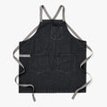 Oyster Gray Denim Crossback Apron