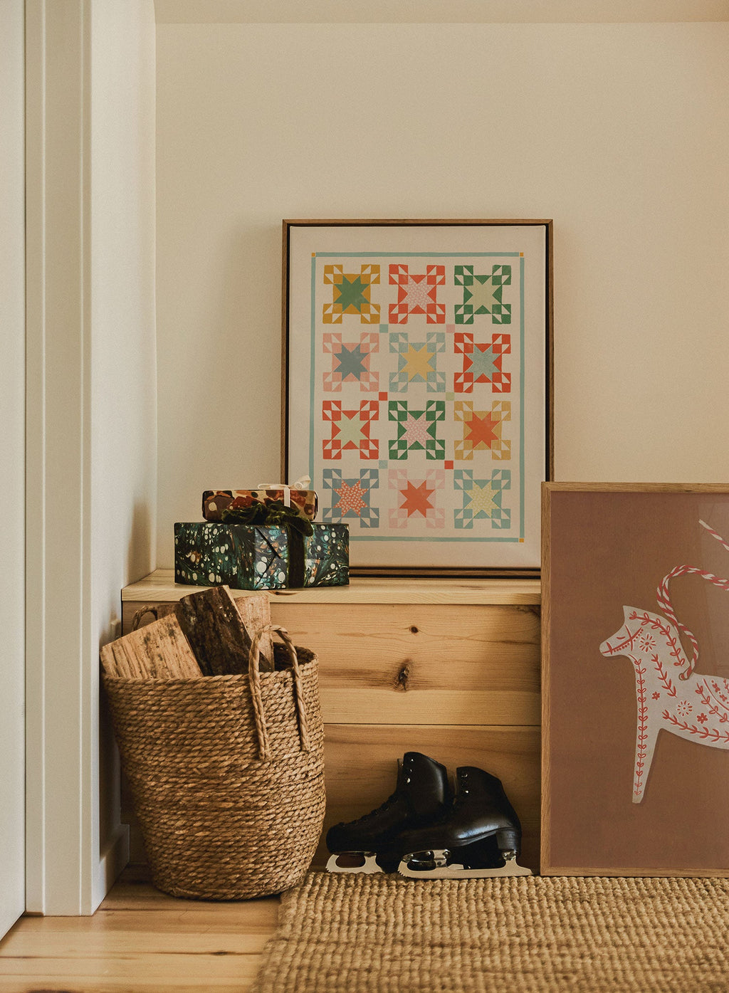 Vintage Winter Quilt, Poster