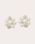 Lightdrops 18K Gold-Plated Pearl and Cubic Zirconia Stud Earrings