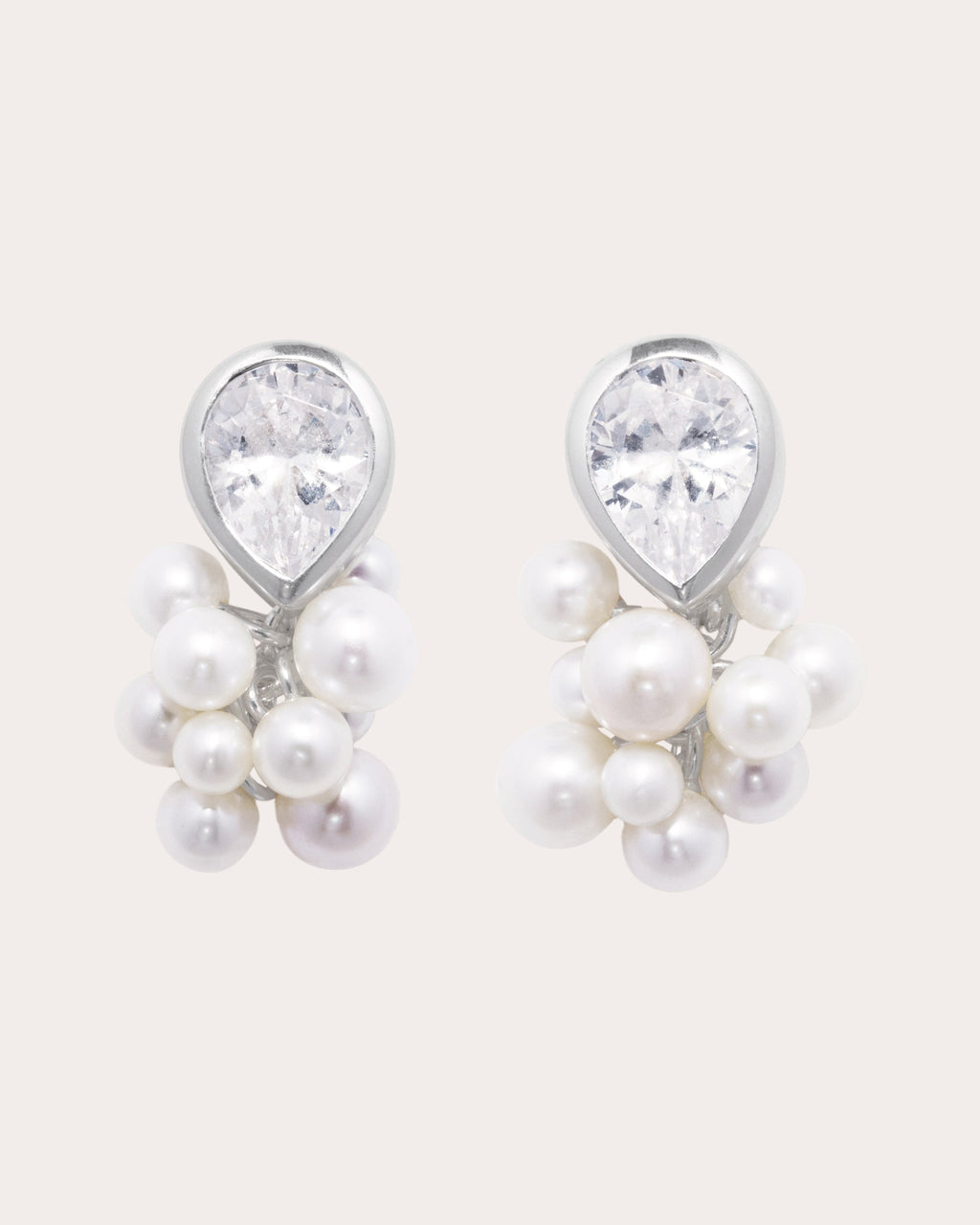 Pearl & Cubic Zirconia Alchemy of Time Stud Earrings
