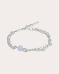 Cubic Zirconia & Lace Agate Bind Bracelet