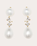 Pearl & Zirconia 'An Aura of Prophecy' Drop Earrings
