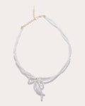 Freshwater Pearl Twisted Bow Necklace