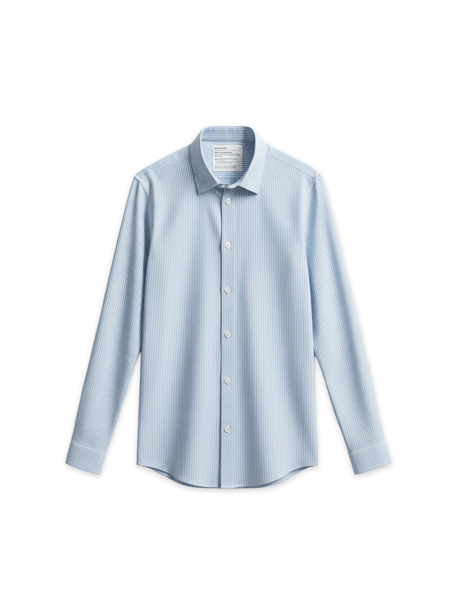 Men's AeroKnit Dress Shirt - Chambray Wide Stripe (MPS)