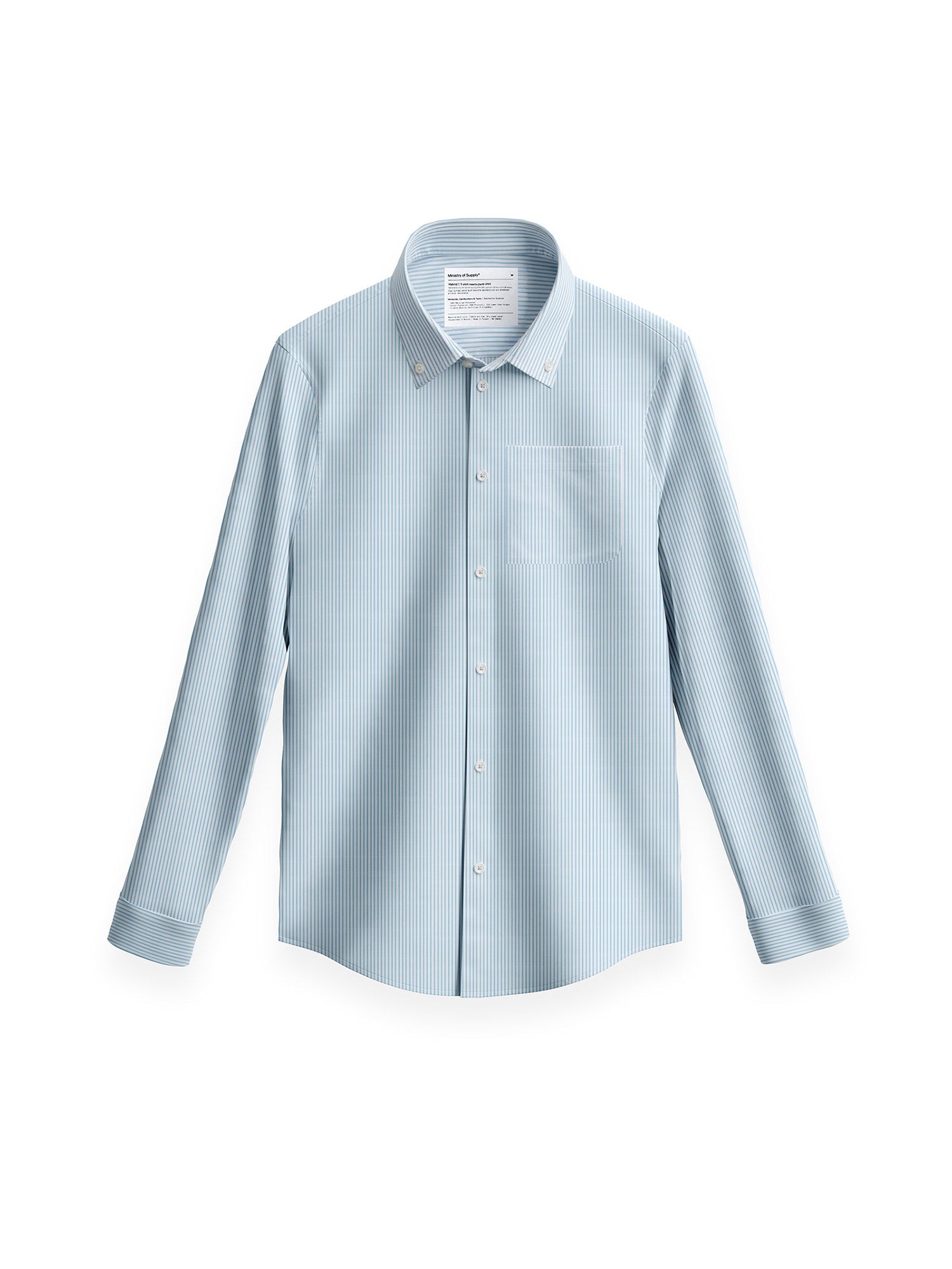 Men's AeroKnit Sport Shirt - Chambray Wide Stripe (MPS)