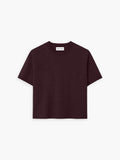 Women's Travel Merino Drop Shoulder Cropped Tee - Merlot